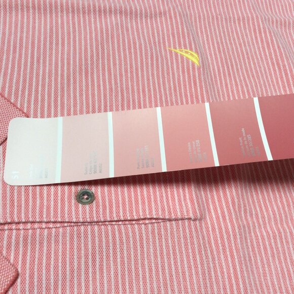 NWT Men’s Nautica Pink Strip Polo Shirt Short Sleeve XXL - Picture 2 of 2